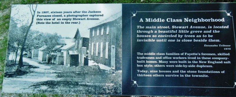 A Middle Class Neighborhood Marker. Click for full size. A Middle Class Neighborhood Marker image. Click for full size.