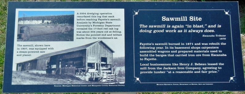 Sawmill Site Marker image. Click for full size.