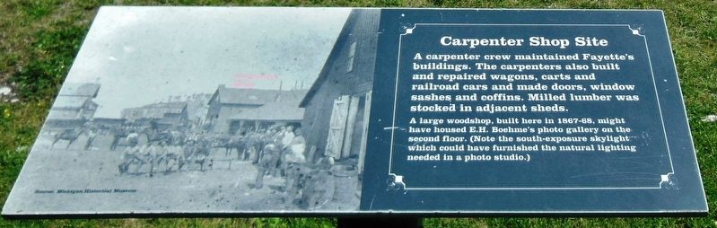 Carpenter Shop Site Marker. Click for full size. Carpenter Shop Site Marker image. Click for full size.