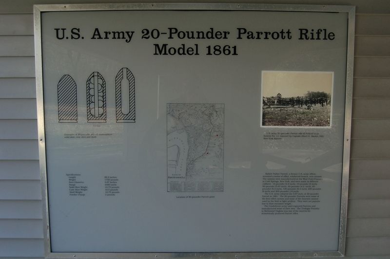 U.S. Army 20-Pounder Parrott Rifle Marker image. Click for full size.