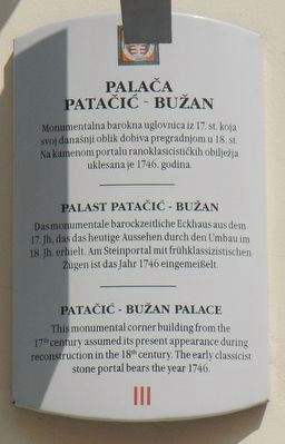 Palača Patačić - Buan Marker image. Click for full size.