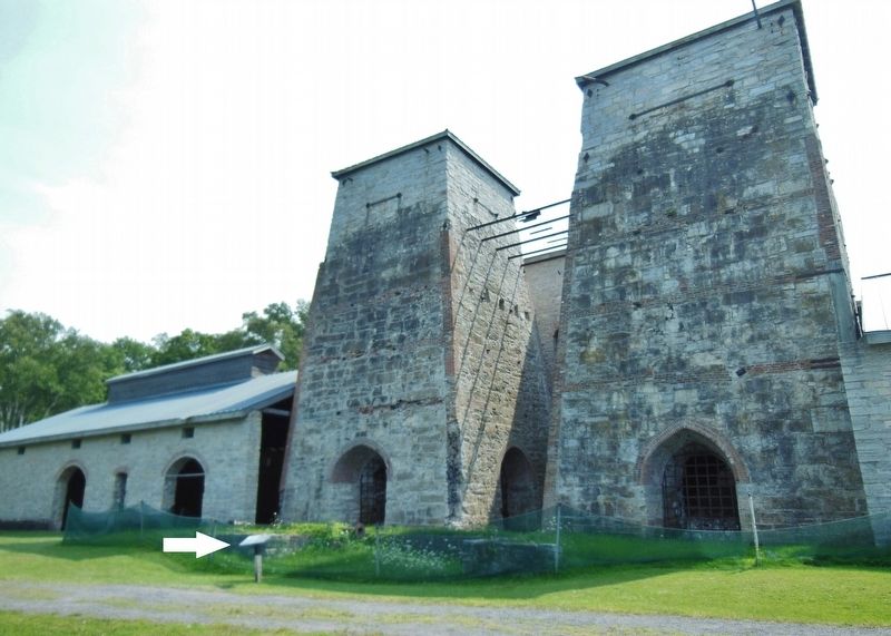 Furnace Complex Marker (<i>wide view; furnace complex in background</i>) image. Click for full size.