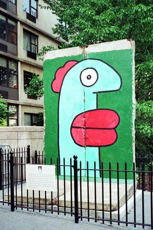 The Battery Park City Berlin Wall segment. Click for full size. The Battery Park City Berlin Wall segment image. Click for full size.