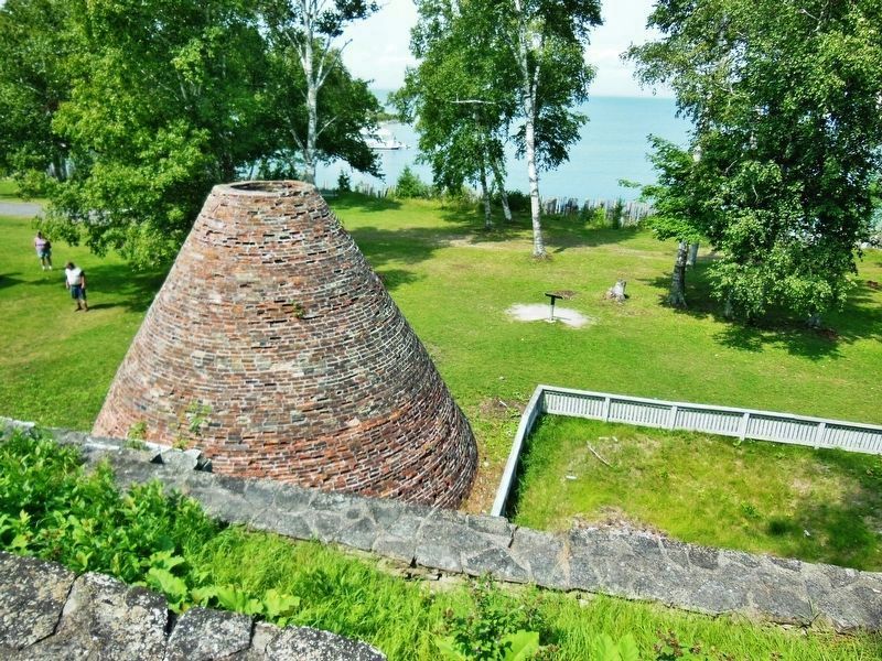 Reconstructed Charcoal Kiln (<i>view of top, from marker</i>) image. Click for full size.