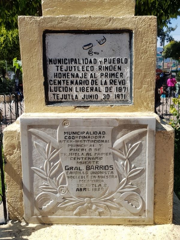 The Liberal Revolution and General Barrios Marker image. Click for full size.