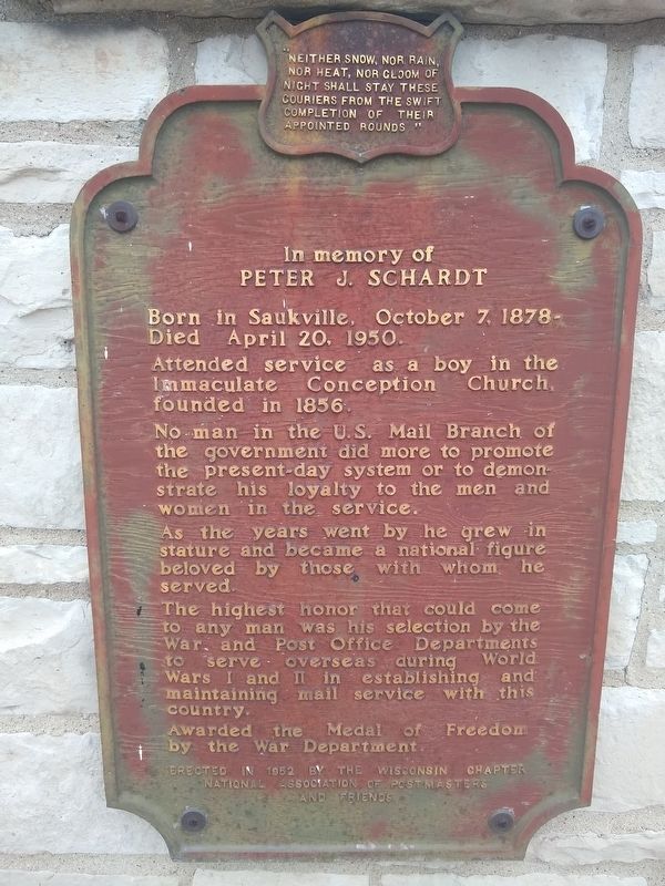 In memory of Pater J Schardt Marker. Click for full size. In memory of Pater J Schardt Marker image. Click for full size.