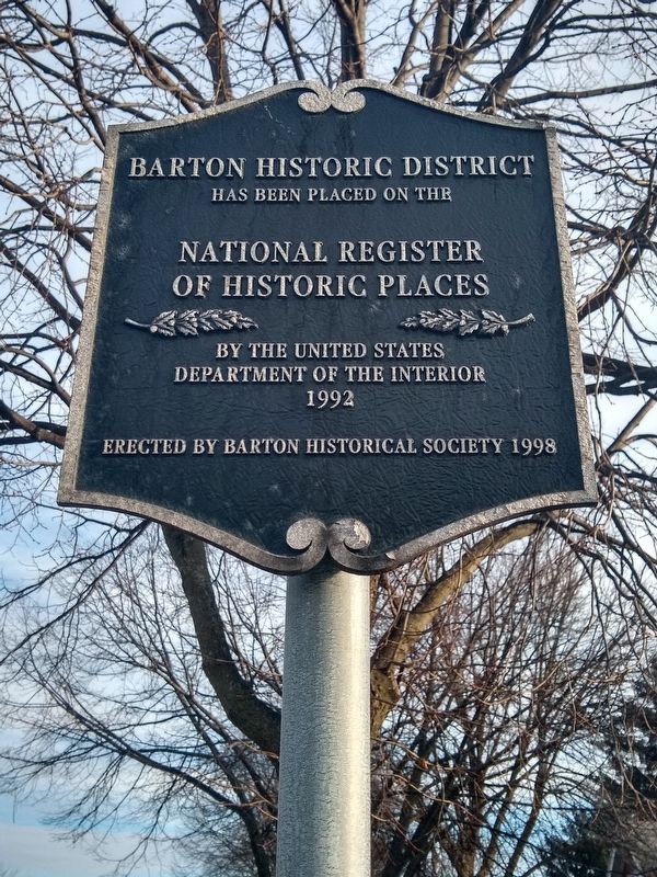 Barton Historic District Marker image. Click for full size.