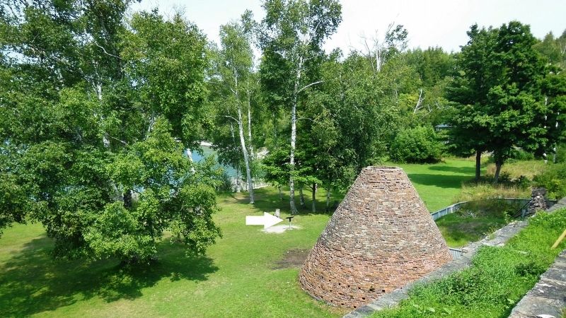 Charcoal Kiln (<i>view from above furnace complex; marker visible near center</i>) image. Click for full size.