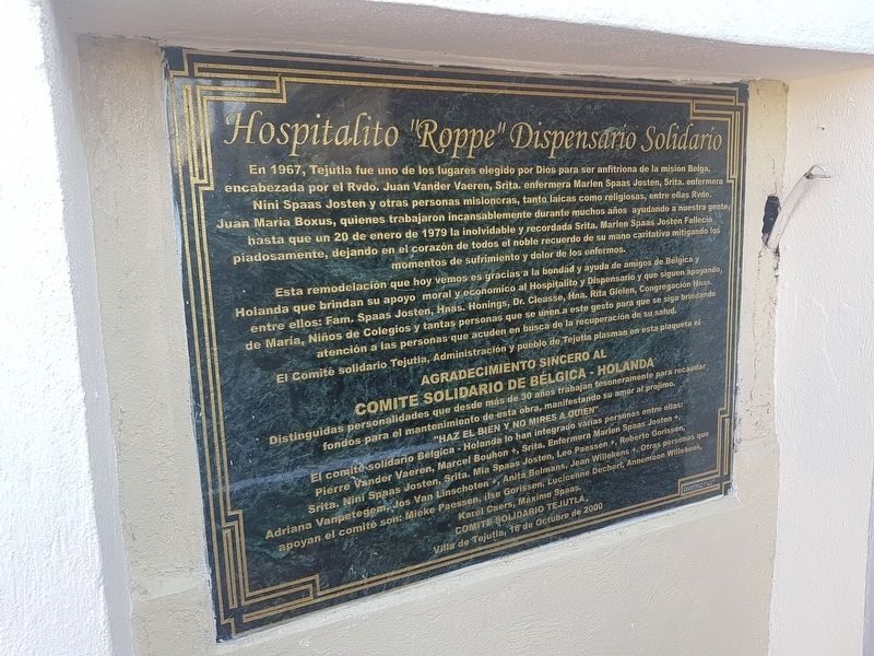 The Roppe Hospital and Solidarity Dispensary Marker image. Click for full size.