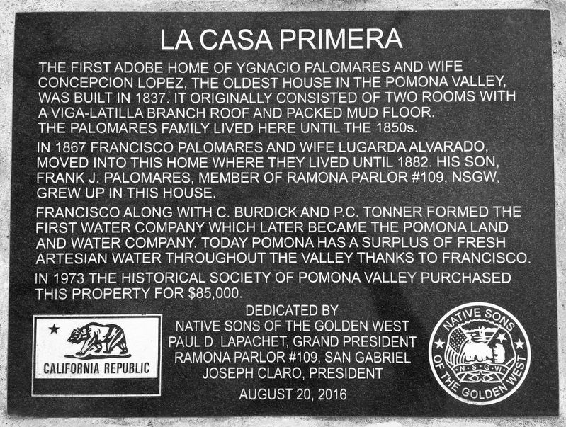 La Casa Primera Marker image. Click for full size.