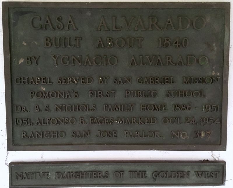 Casa Alvarado Marker. Click for full size. Casa Alvarado Marker image. Click for full size.