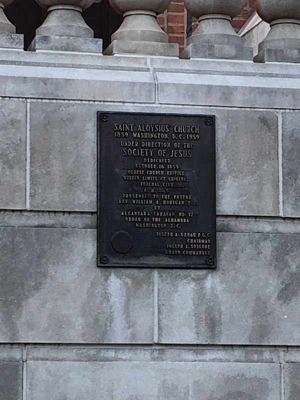 Saint Aloysius Church Marker. Click for full size. Saint Aloysius Church Marker image. Click for full size.