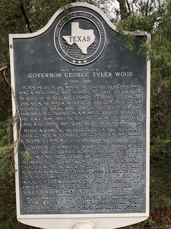 Governor George Tyler Wood Marker. Click for full size. Governor George Tyler Wood Marker image. Click for full size.