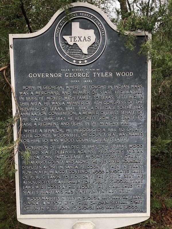 Governor George Tyler Wood Marker image. Click for full size.