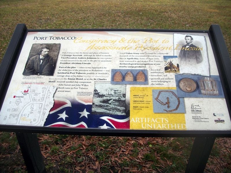 Port Tobacco: Conspiracies & the Plot to Assassinate President Lincoln Marker image. Click for full size.
