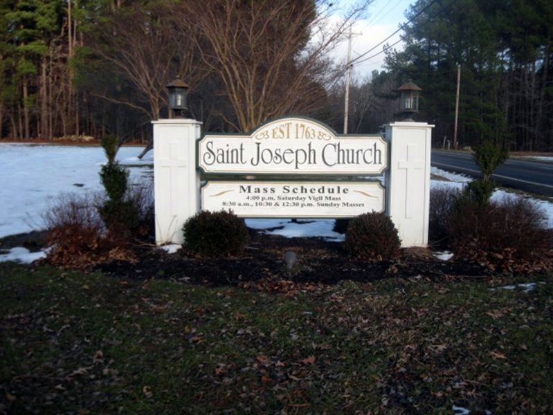 Saint Joseph Church Entrance Sign image. Click for full size.