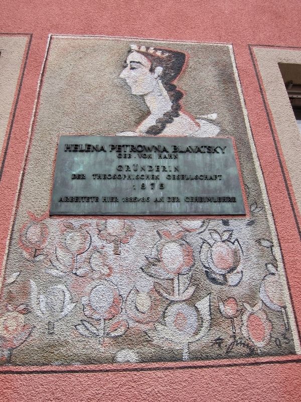 Helena Petrowna Blavatsky Marker. Click for full size. Helena Petrowna Blavatsky Marker image. Click for full size.