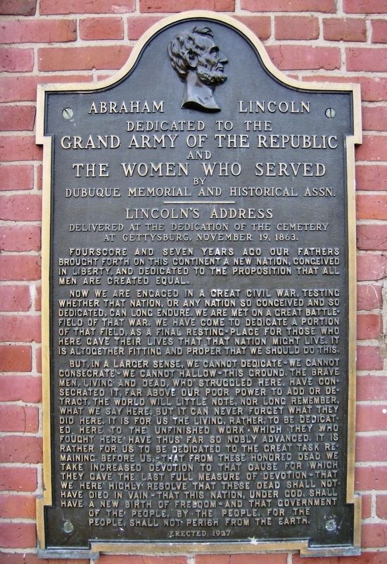 Abraham Lincoln Marker. Click for full size. Abraham Lincoln Marker image. Click for full size.