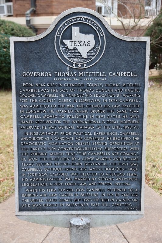 Governor Thomas Mitchell Campbell Marker image. Click for full size.