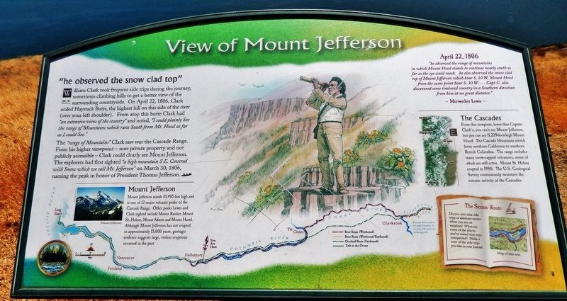 View of Mount Jefferson Marker image. Click for full size.