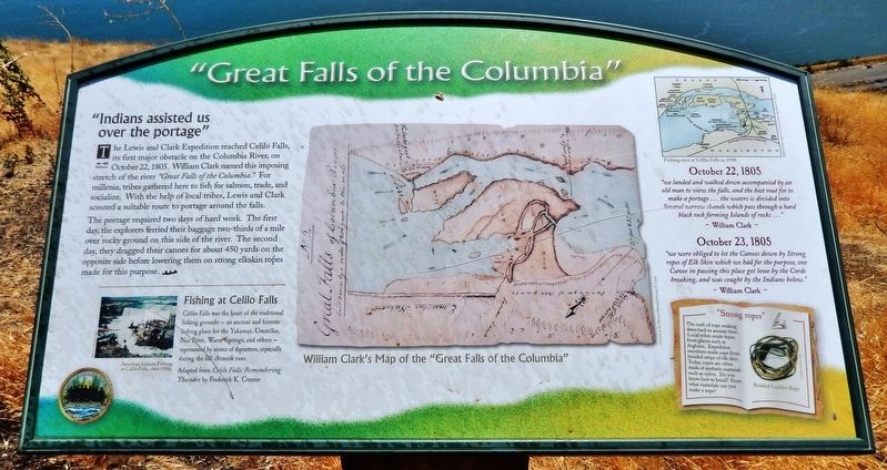 Great Falls of the Columbia Marker image. Click for full size.