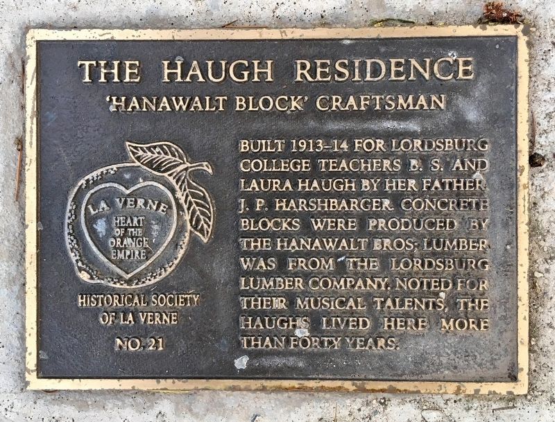 The Haugh Residence Marker image. Click for full size.