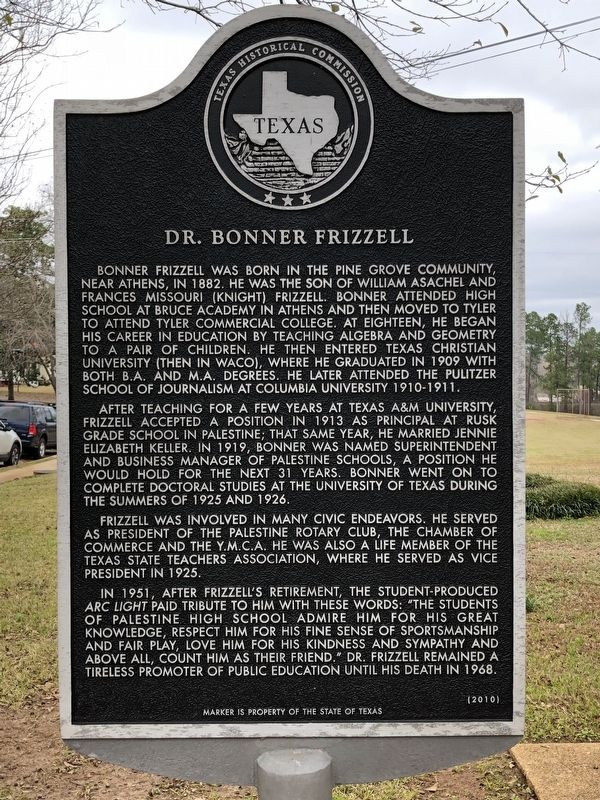 Dr. Bonner Frizzell Marker image. Click for full size.
