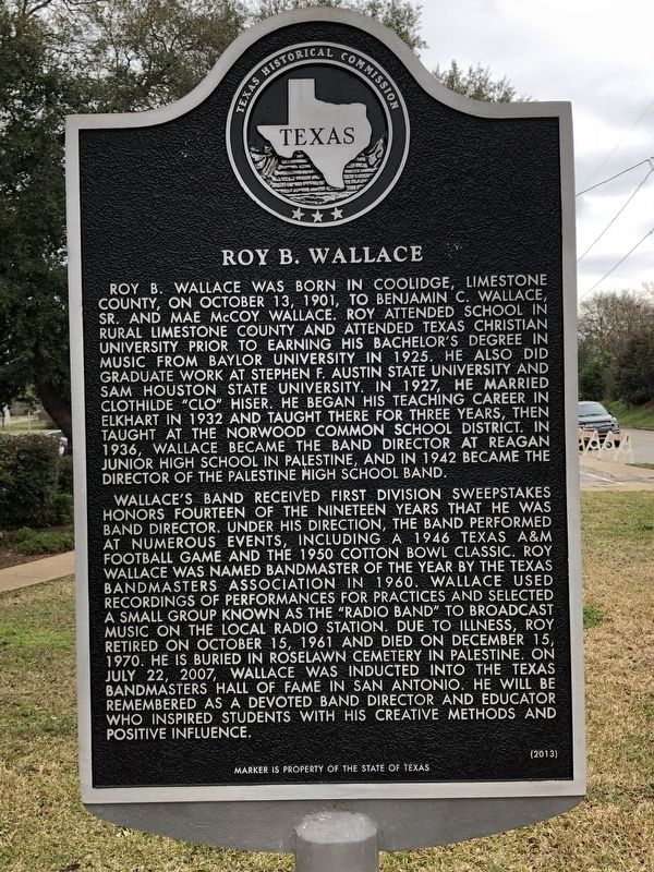 Roy B. Wallace Marker image. Click for full size.