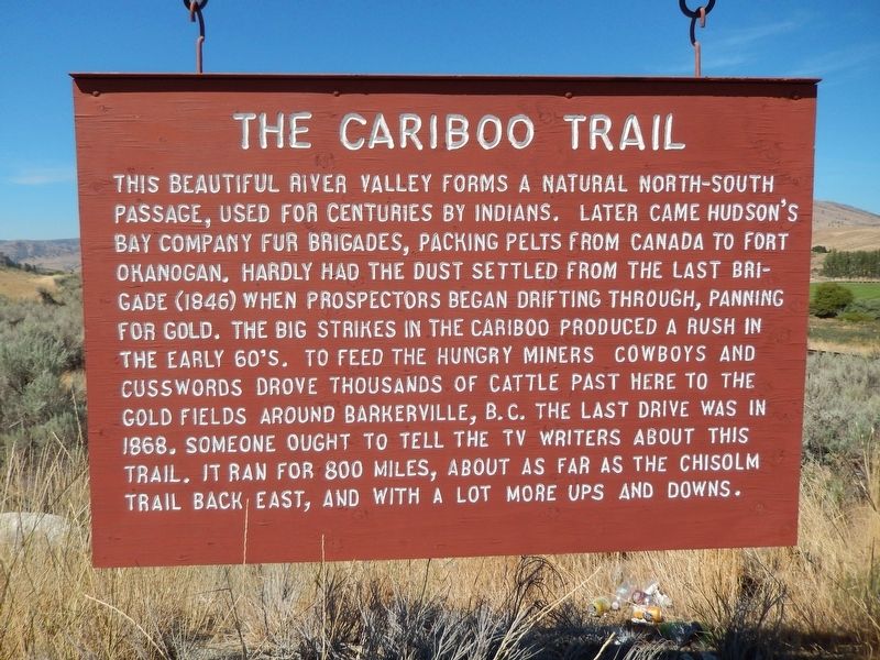 The Cariboo Trail Marker image. Click for full size.