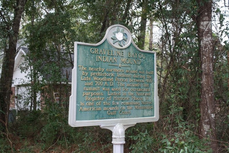 Graveline Bayou Indian Mound Marker. Click for full size. Graveline Bayou Indian Mound Marker image. Click for full size.