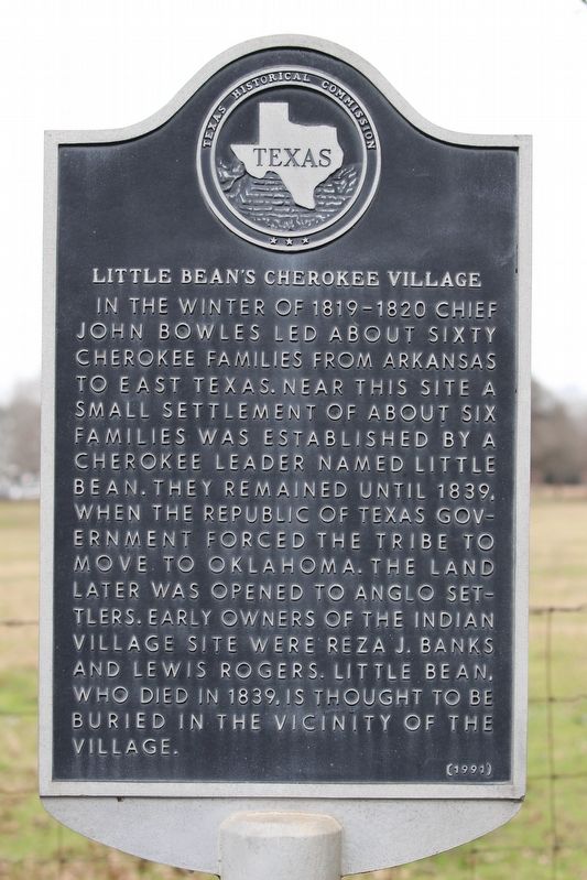 Little Bean's Cherokee Village Marker image. Click for full size.