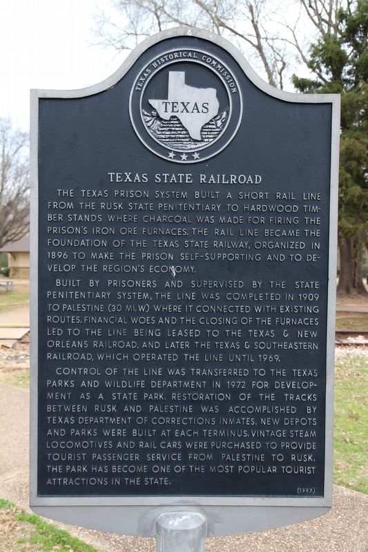 Texas State Railroad Marker image. Click for full size.
