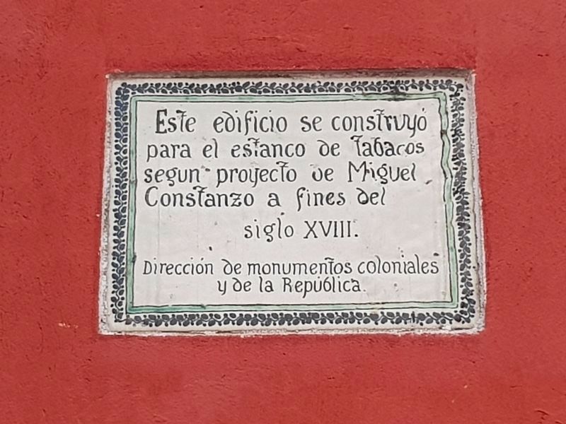 Miguel Constanzo's Tobacco Project Marker image. Click for full size.