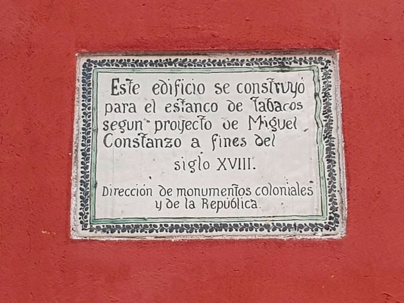 Miguel Constanzo's Tobacco Project Marker. Click for full size. Miguel Constanzo's Tobacco Project Marker image. Click for full size.