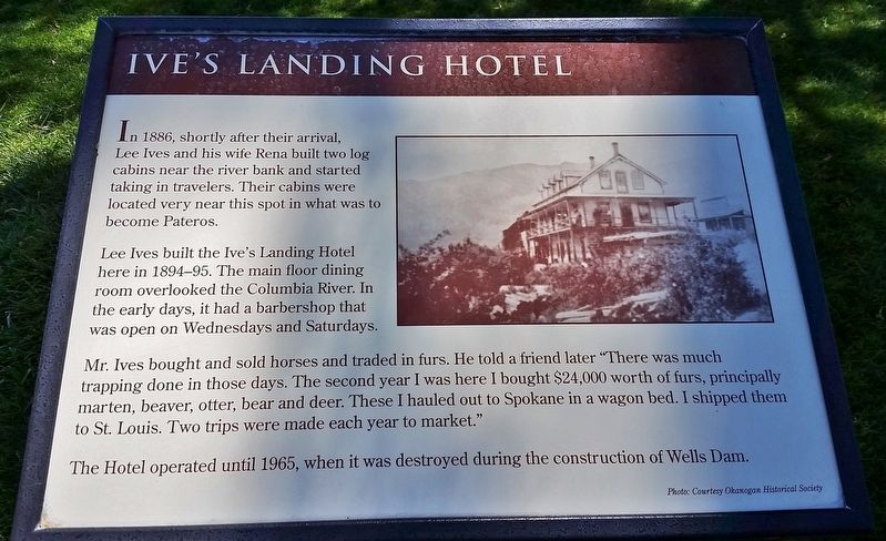 Ive's Landing Hotel Marker image. Click for full size.