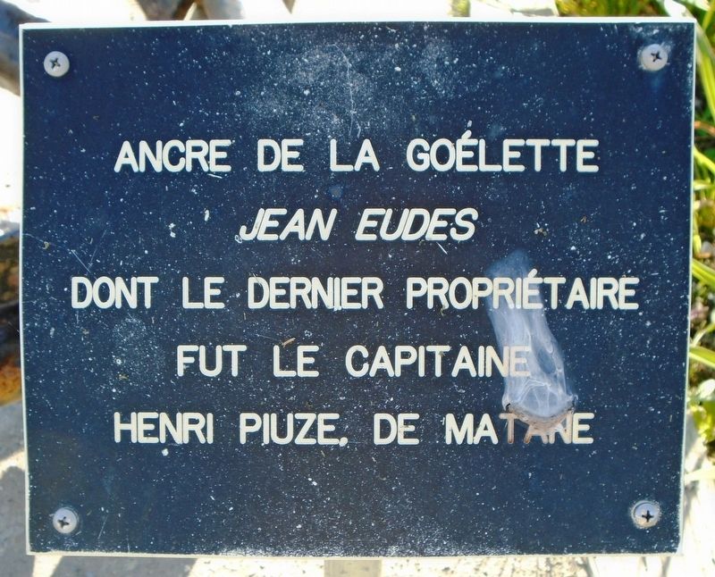 Ancre de la golette <i>Jean Eudes</i> Marker image. Click for full size.