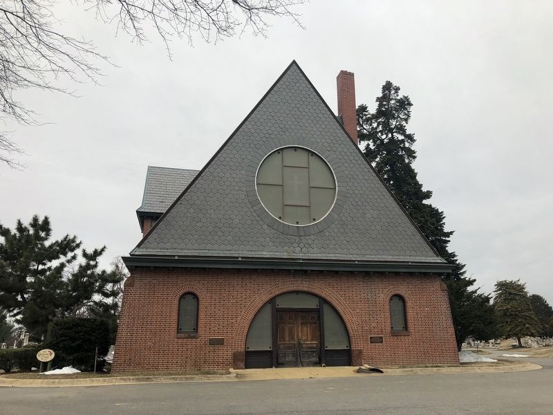 The Glenwood Cemetery Chapel. Click for full size. The Glenwood Cemetery Chapel image. Click for full size.
