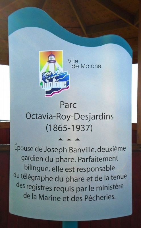 Parc Octavia-Roy-Desjardins Park Marker image. Click for full size.
