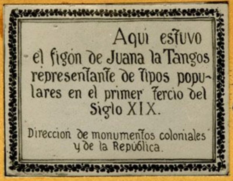 The Tavern of Juana la Tangos Marker image. Click for full size.