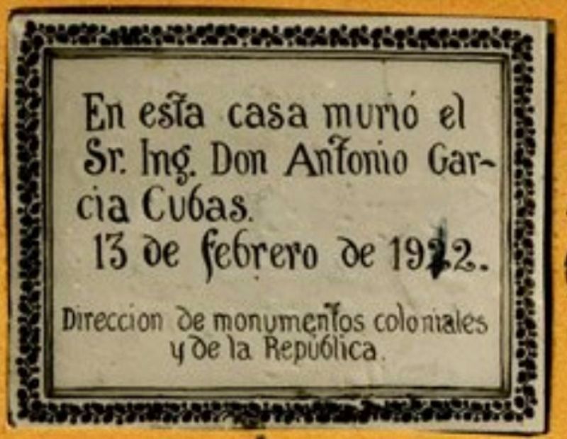 Antonio Garc�a Cubas Marker image. Click for full size.