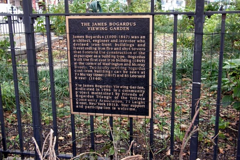 James Bogardus Viewing Garden Marker image. Click for full size.