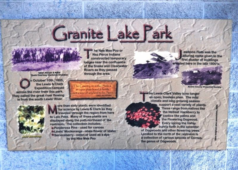 Granite Lake Park Marker image. Click for full size.