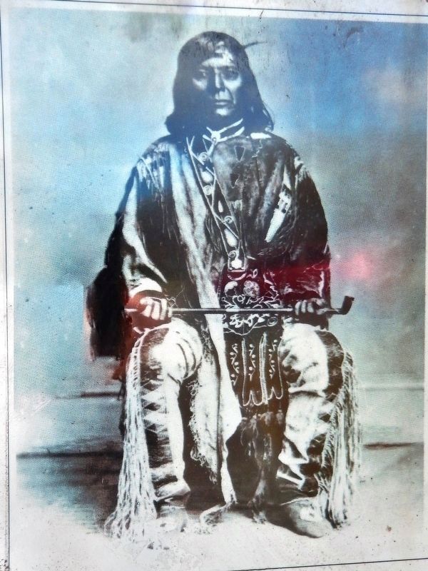 Marker detail: Chief Timothy looked like this when A.Z. Shindler photographed him in 1868 image. Click for full size.
