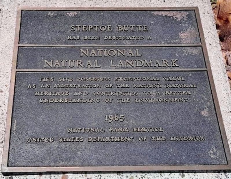 Steptoe Butte National Natural Landmark Plaque<br>(<i>located atop butte in Steptoe State Park</i>) image. Click for full size.