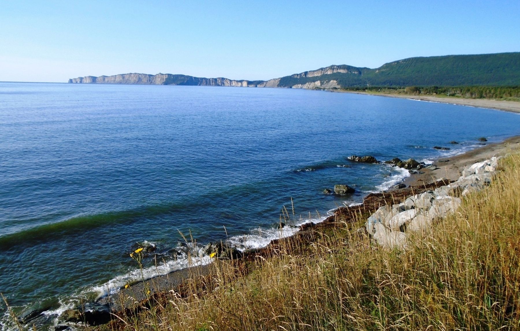 View south from near the Cap-des-Rosiers Lighthouse. Click for full size. View south from near the Cap-des-Rosiers Lighthouse image. Click for full size.