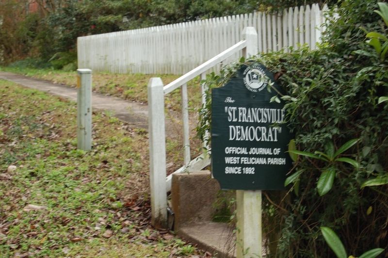 The "St. Francisville Democrat" Marker. Click for full size. The "St. Francisville Democrat" Marker image. Click for full size.
