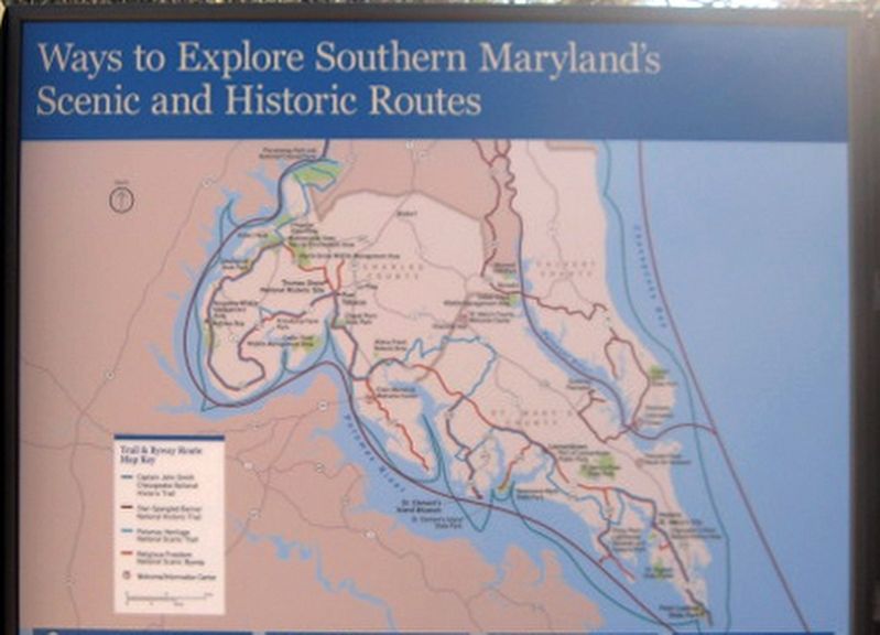 Ways to Explore Southern Marylands Scenic and Historic Routes Marker (Upper Half) image. Click for full size.