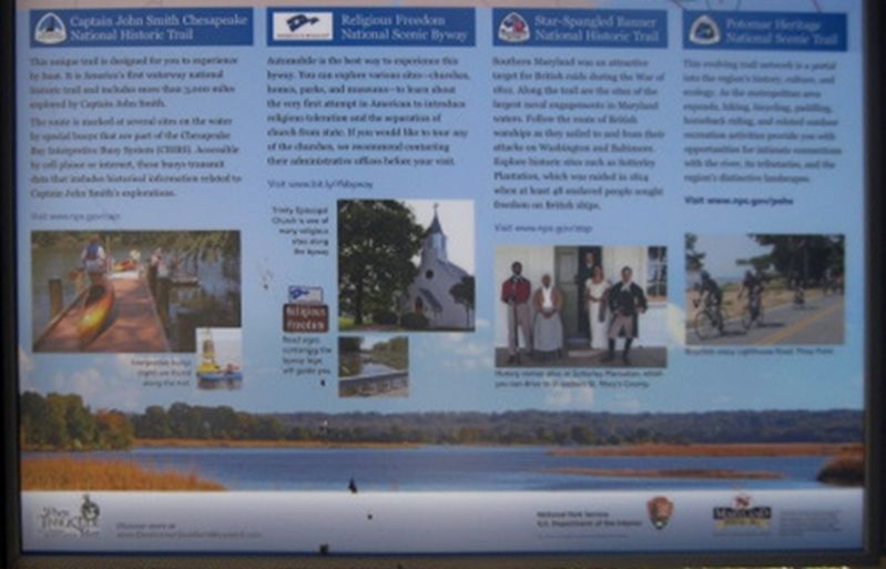 Ways to Explore Southern Marylands Scenic and Historic Routes marker (Lower Half) image. Click for full size.