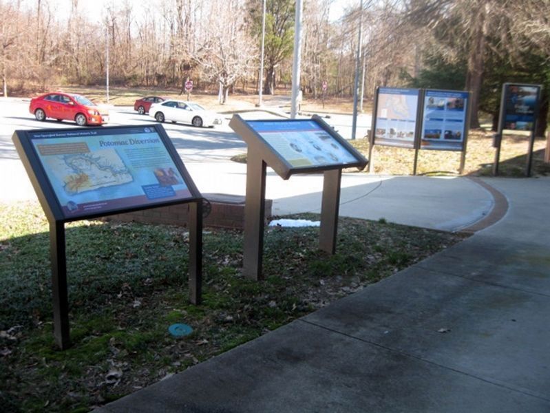 Ways to Explore Southern Maryland’s Scenic and Historic Routes marker and other markers.. Click for full size. Ways to Explore Southern Maryland’s Scenic and Historic Routes marker and other markers. image. Click for full size.