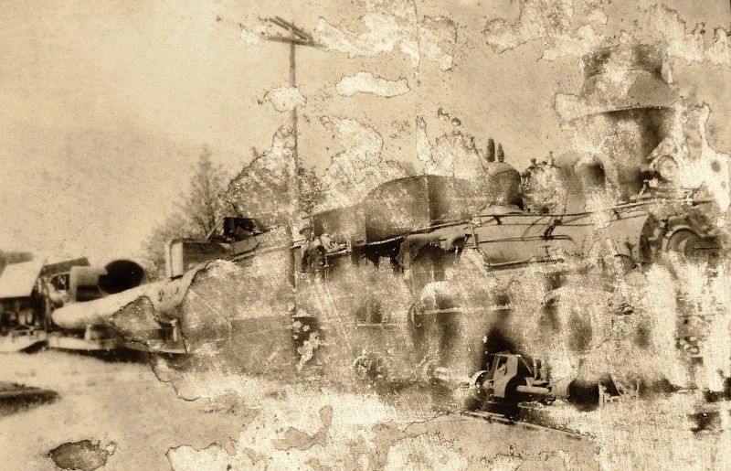 Marker detail: The railroad transported logs to South Bend, Washington and ports along the Columbia. Click for full size. Marker detail: The railroad transported logs to South Bend, Washington and ports along the Columbia image. Click for full size.